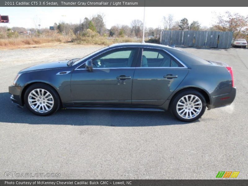Thunder Gray ChromaFlair / Light Titanium 2011 Cadillac CTS 3.6 Sedan