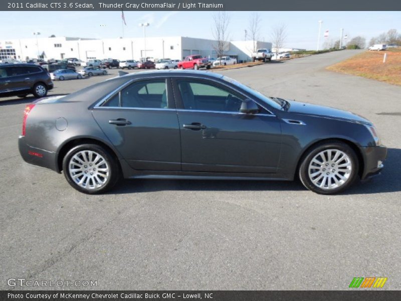 Thunder Gray ChromaFlair / Light Titanium 2011 Cadillac CTS 3.6 Sedan