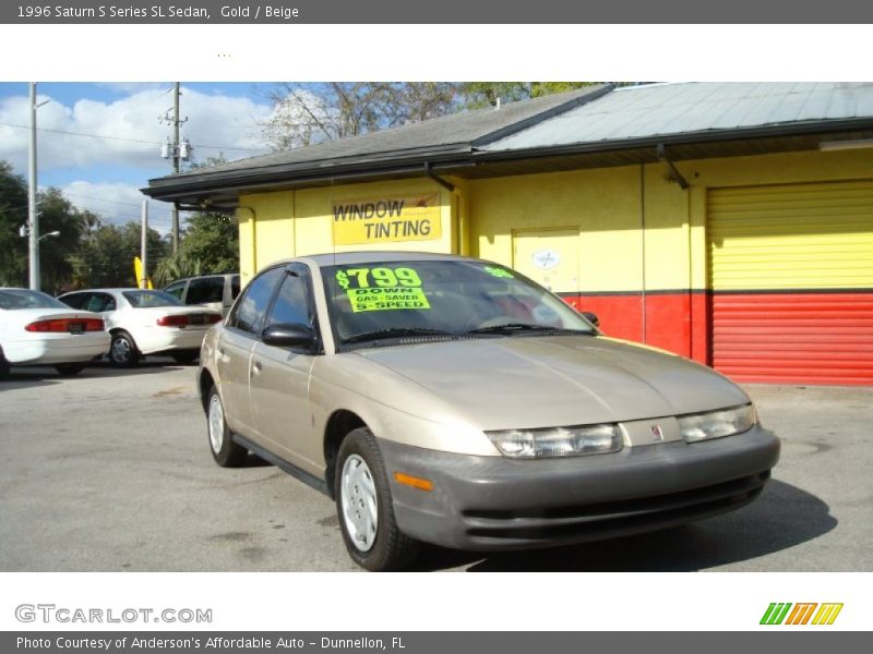 Gold / Beige 1996 Saturn S Series SL Sedan