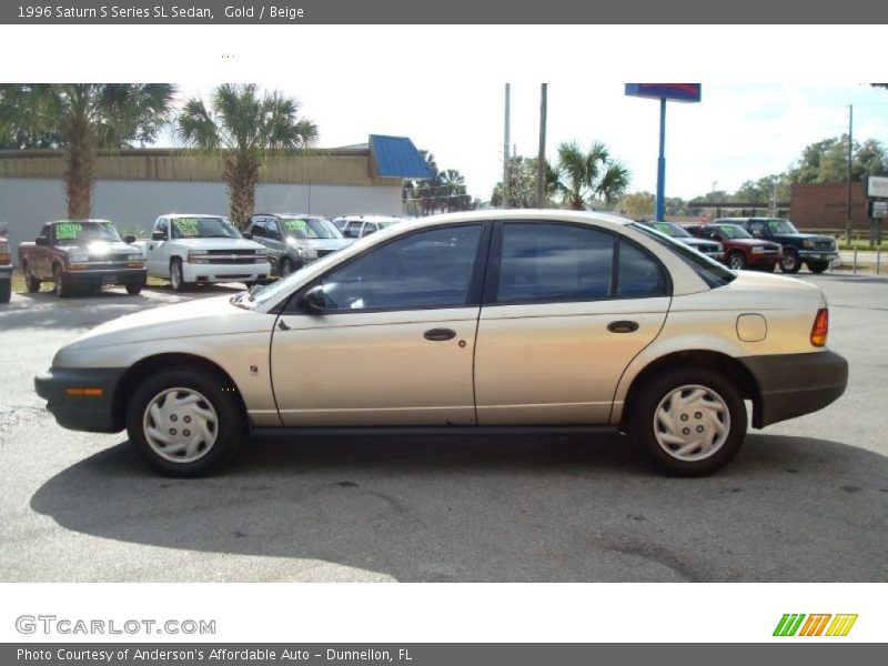 Gold / Beige 1996 Saturn S Series SL Sedan