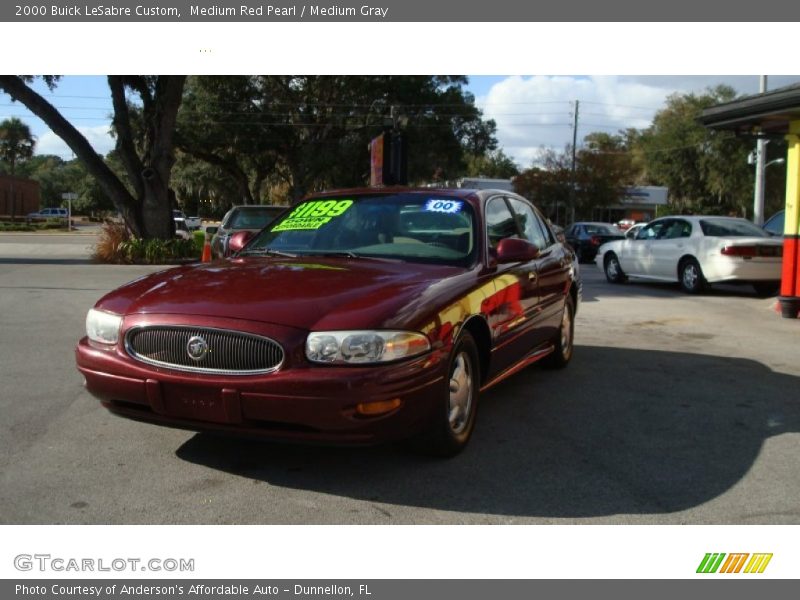 Medium Red Pearl / Medium Gray 2000 Buick LeSabre Custom