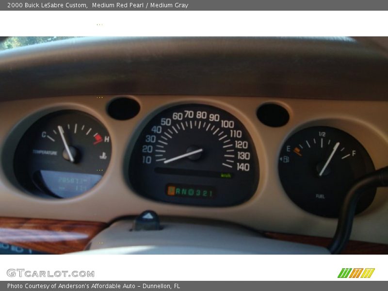 Medium Red Pearl / Medium Gray 2000 Buick LeSabre Custom