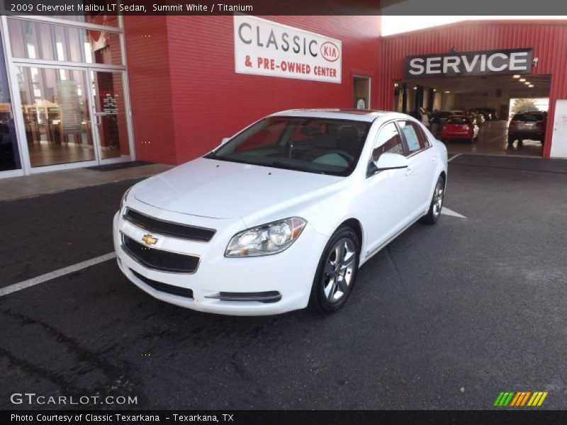 Summit White / Titanium 2009 Chevrolet Malibu LT Sedan