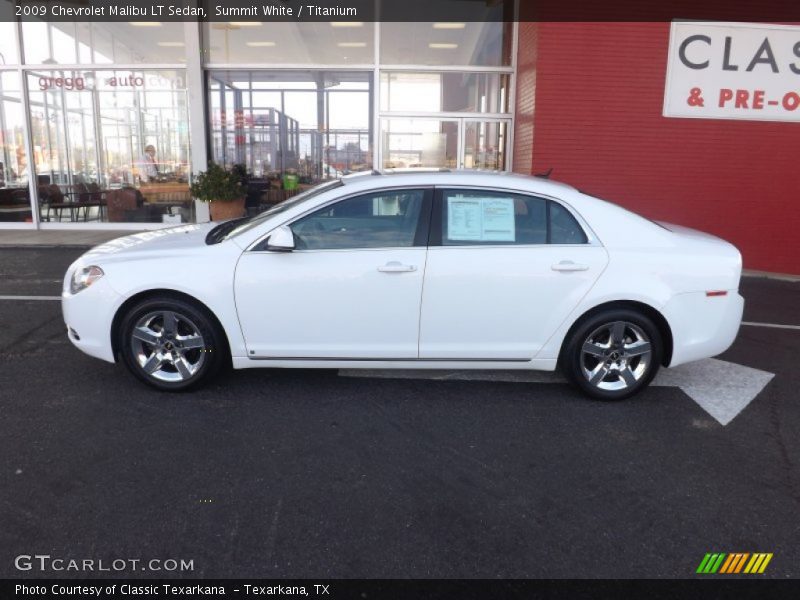 Summit White / Titanium 2009 Chevrolet Malibu LT Sedan