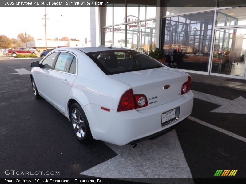 Summit White / Titanium 2009 Chevrolet Malibu LT Sedan