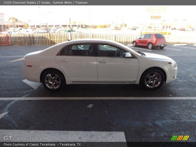 Summit White / Titanium 2009 Chevrolet Malibu LT Sedan