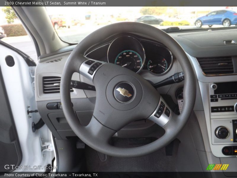Summit White / Titanium 2009 Chevrolet Malibu LT Sedan