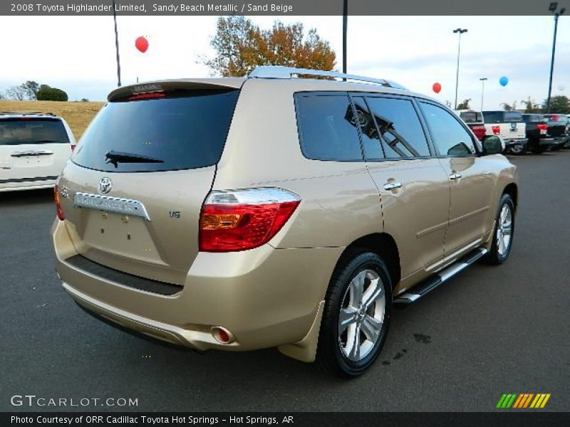 Sandy Beach Metallic / Sand Beige 2008 Toyota Highlander Limited