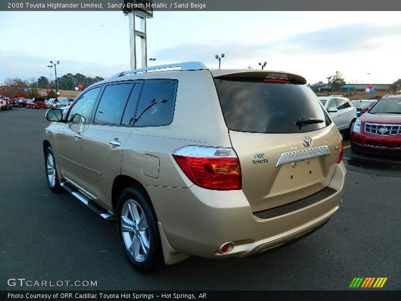 Sandy Beach Metallic / Sand Beige 2008 Toyota Highlander Limited