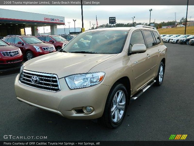 Sandy Beach Metallic / Sand Beige 2008 Toyota Highlander Limited