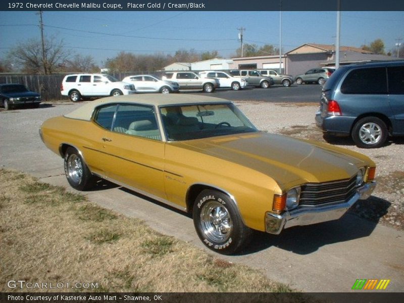Placer Gold / Cream/Black 1972 Chevrolet Chevelle Malibu Coupe