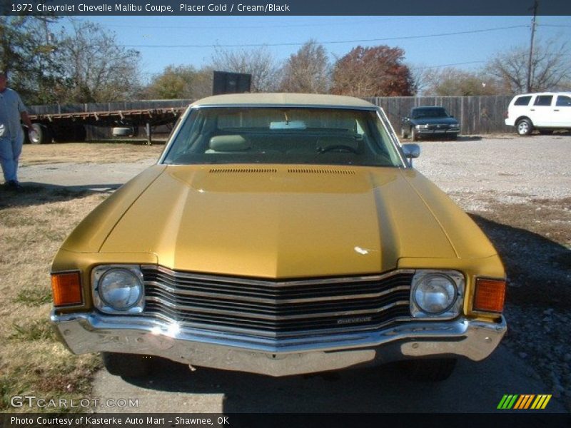 Placer Gold / Cream/Black 1972 Chevrolet Chevelle Malibu Coupe