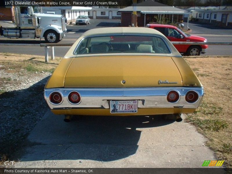 Placer Gold / Cream/Black 1972 Chevrolet Chevelle Malibu Coupe