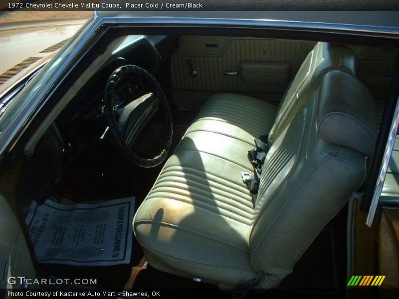 Placer Gold / Cream/Black 1972 Chevrolet Chevelle Malibu Coupe