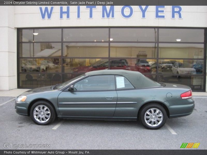 Satin Jade Pearl / Deep Jade 2004 Chrysler Sebring Limited Convertible