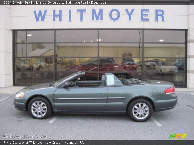 Satin Jade Pearl / Deep Jade 2004 Chrysler Sebring Limited Convertible