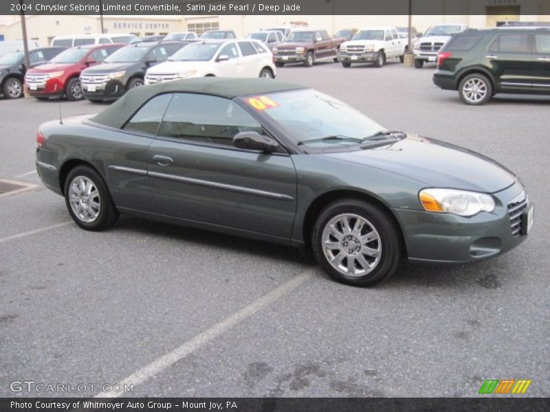 Satin Jade Pearl / Deep Jade 2004 Chrysler Sebring Limited Convertible