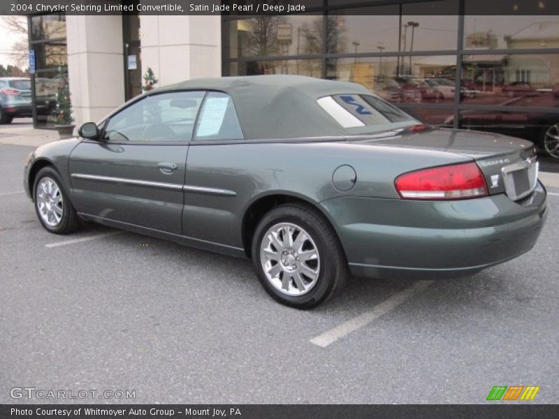 Satin Jade Pearl / Deep Jade 2004 Chrysler Sebring Limited Convertible
