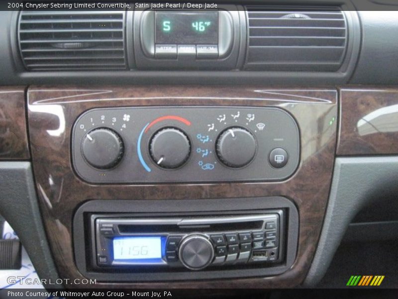 Satin Jade Pearl / Deep Jade 2004 Chrysler Sebring Limited Convertible