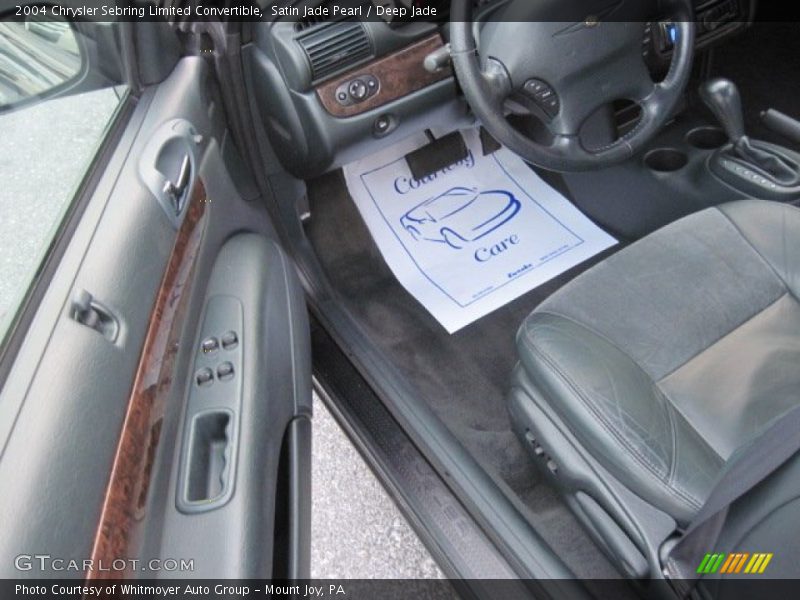 Satin Jade Pearl / Deep Jade 2004 Chrysler Sebring Limited Convertible