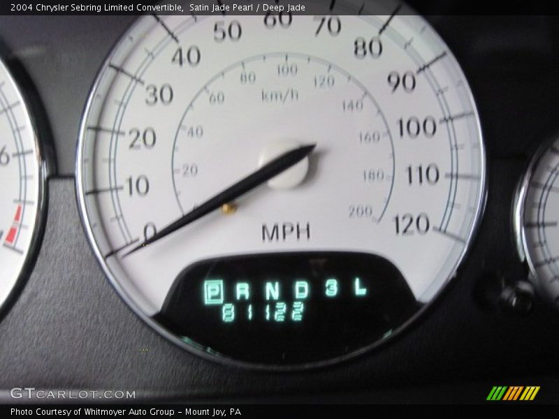 Satin Jade Pearl / Deep Jade 2004 Chrysler Sebring Limited Convertible