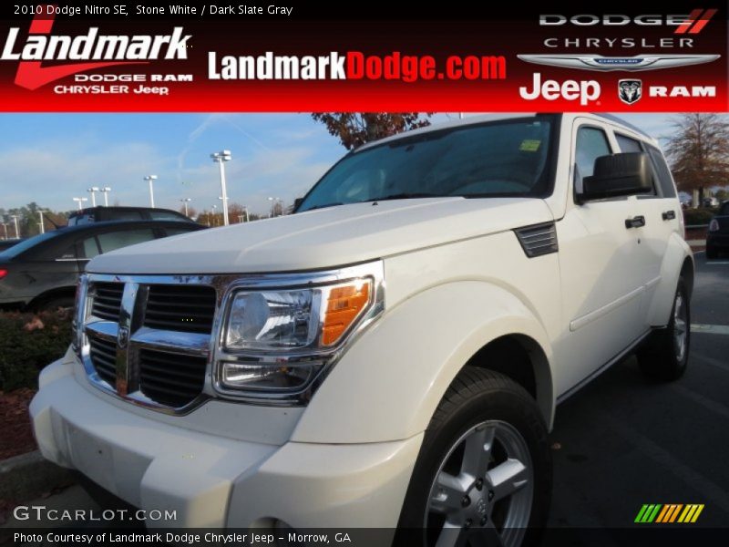 Stone White / Dark Slate Gray 2010 Dodge Nitro SE