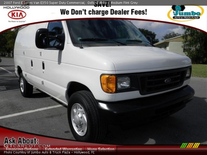 Oxford White / Medium Flint Grey 2007 Ford E Series Van E350 Super Duty Commercial