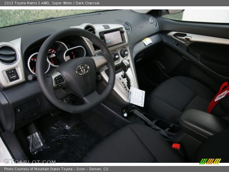 Super White / Dark Charcoal 2013 Toyota Matrix S AWD
