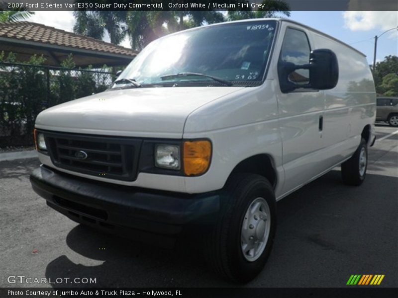Oxford White / Medium Flint Grey 2007 Ford E Series Van E350 Super Duty Commercial