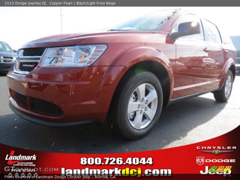 Copper Pearl / Black/Light Frost Beige 2013 Dodge Journey SE