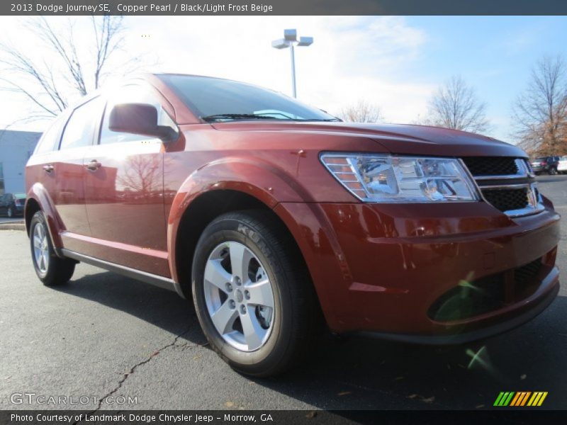 Copper Pearl / Black/Light Frost Beige 2013 Dodge Journey SE