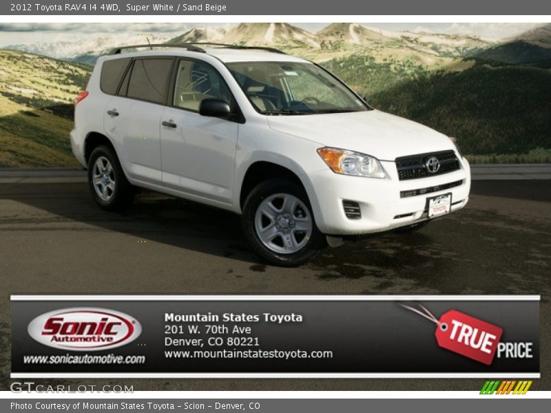 Super White / Sand Beige 2012 Toyota RAV4 I4 4WD