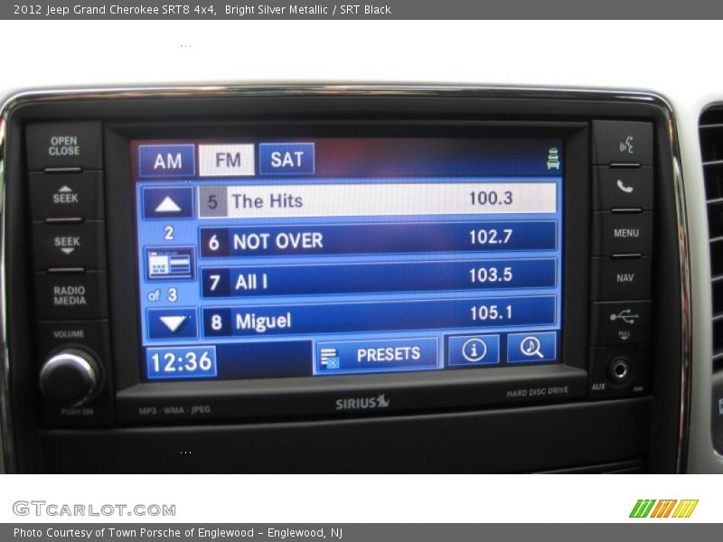 Controls of 2012 Grand Cherokee SRT8 4x4
