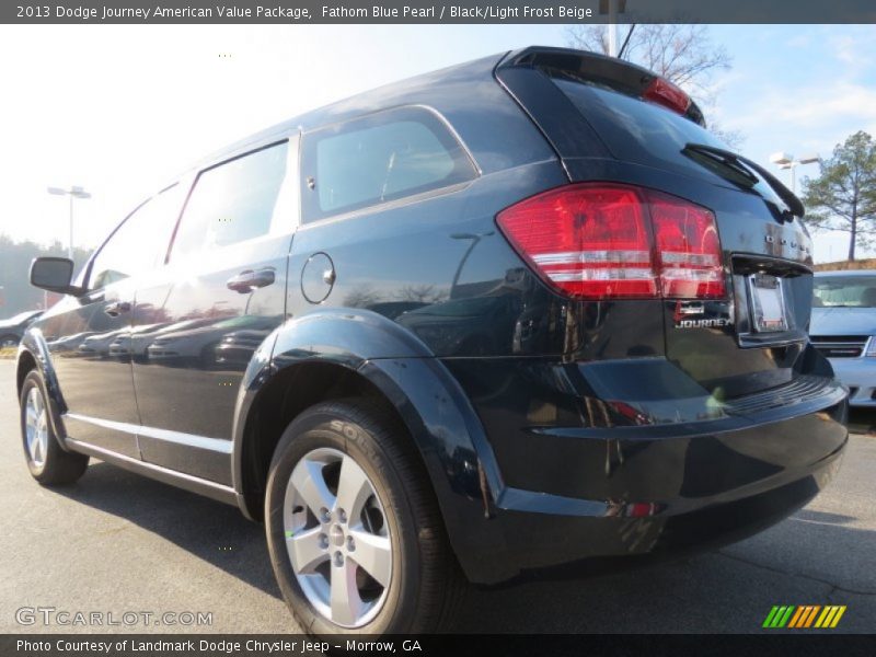 Fathom Blue Pearl / Black/Light Frost Beige 2013 Dodge Journey American Value Package