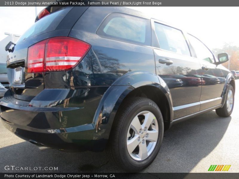 Fathom Blue Pearl / Black/Light Frost Beige 2013 Dodge Journey American Value Package