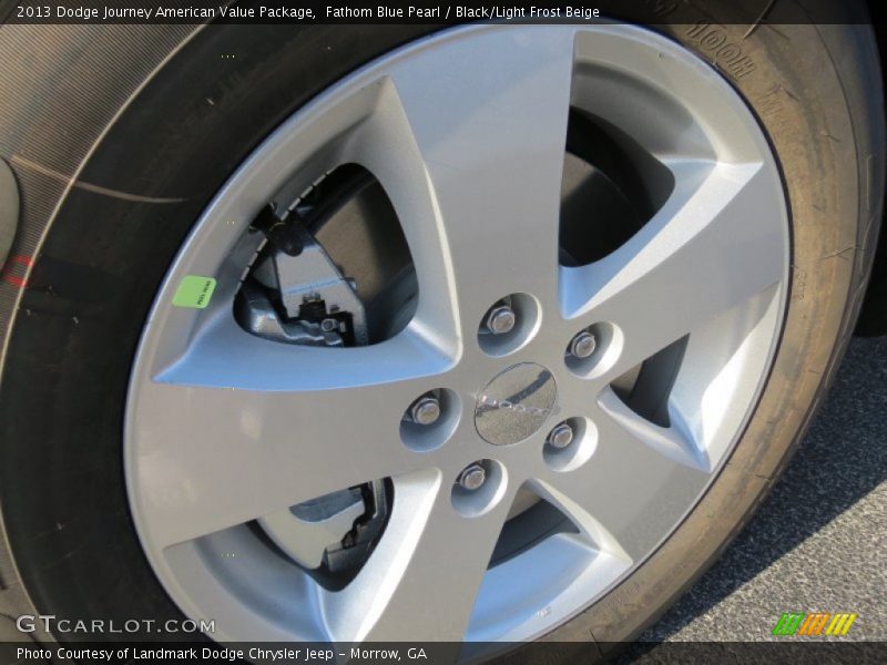 Fathom Blue Pearl / Black/Light Frost Beige 2013 Dodge Journey American Value Package