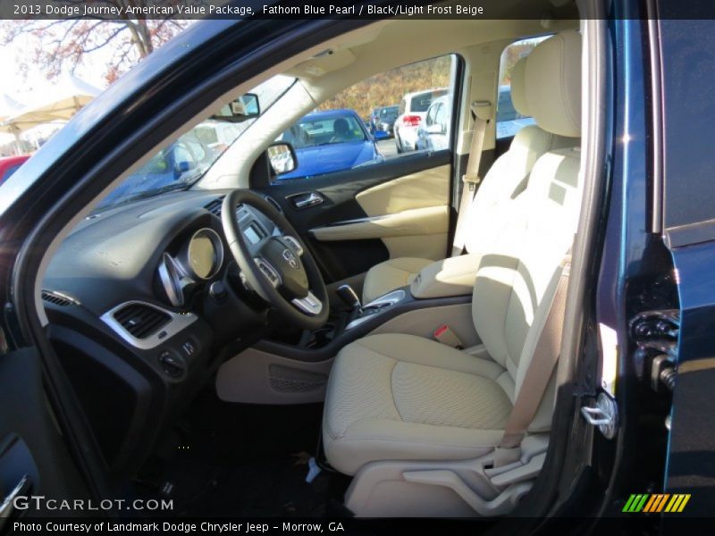 Fathom Blue Pearl / Black/Light Frost Beige 2013 Dodge Journey American Value Package