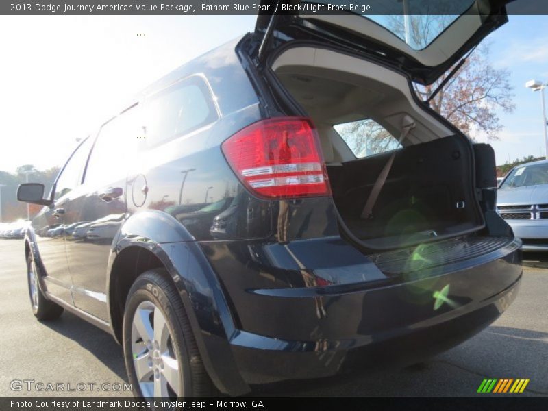 Fathom Blue Pearl / Black/Light Frost Beige 2013 Dodge Journey American Value Package