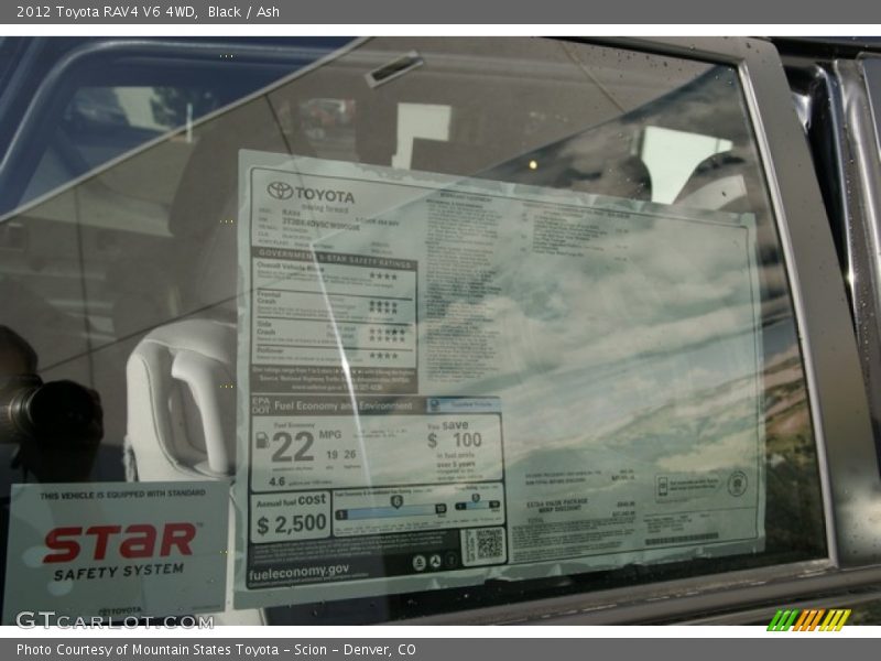 Black / Ash 2012 Toyota RAV4 V6 4WD