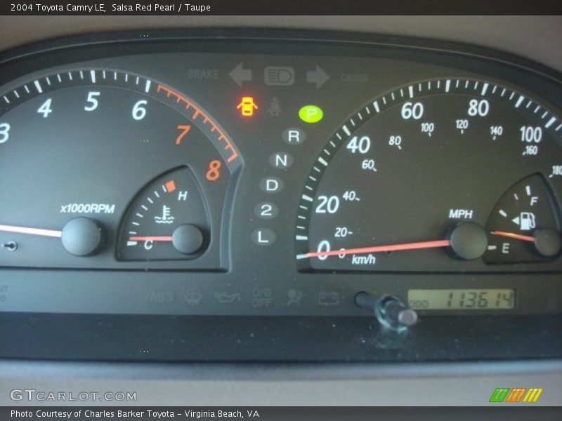 Salsa Red Pearl / Taupe 2004 Toyota Camry LE