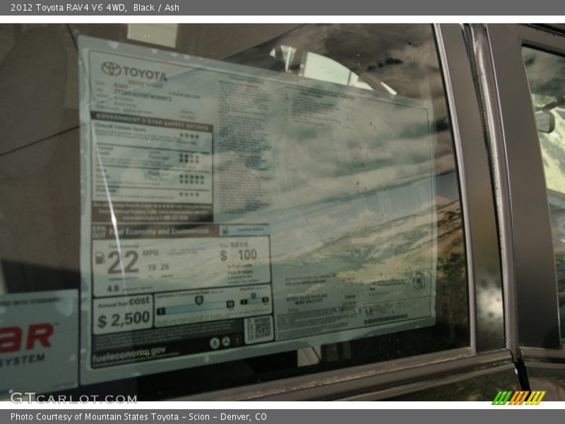 Black / Ash 2012 Toyota RAV4 V6 4WD