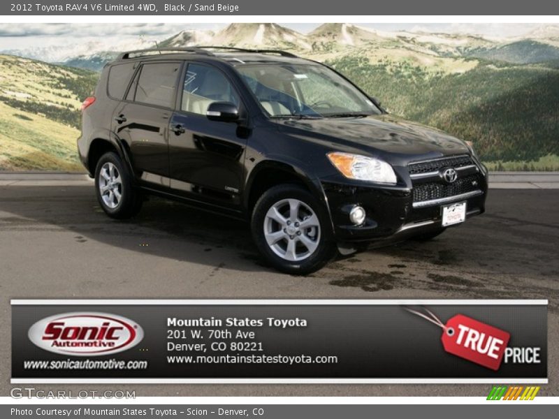 Black / Sand Beige 2012 Toyota RAV4 V6 Limited 4WD