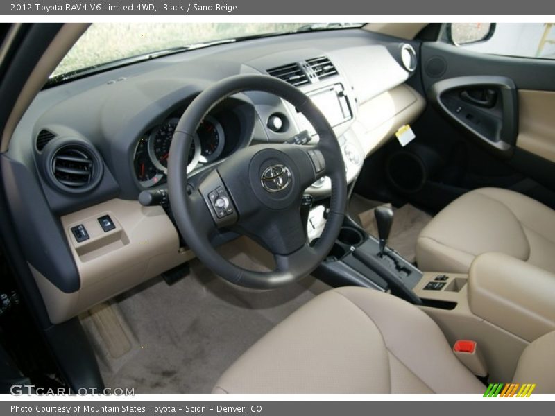 Black / Sand Beige 2012 Toyota RAV4 V6 Limited 4WD