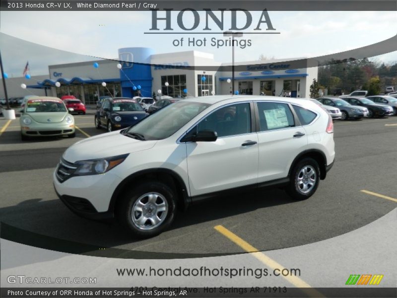White Diamond Pearl / Gray 2013 Honda CR-V LX