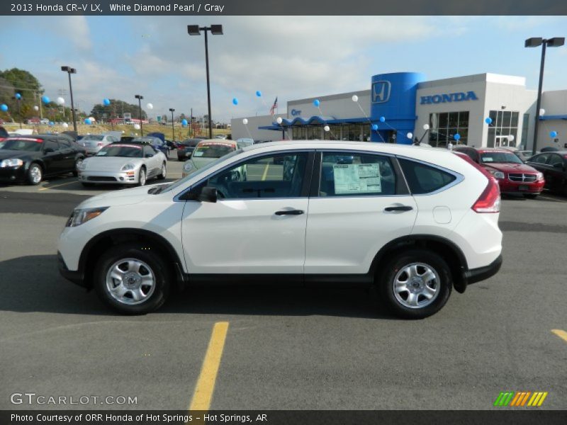 White Diamond Pearl / Gray 2013 Honda CR-V LX