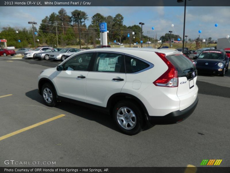 White Diamond Pearl / Gray 2013 Honda CR-V LX