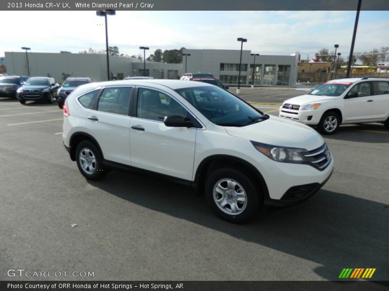 White Diamond Pearl / Gray 2013 Honda CR-V LX