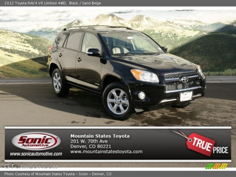 Black / Sand Beige 2012 Toyota RAV4 V6 Limited 4WD