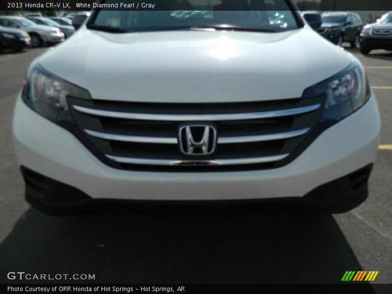 White Diamond Pearl / Gray 2013 Honda CR-V LX