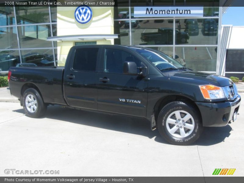 Timberline Green / Charcoal 2008 Nissan Titan LE Crew Cab